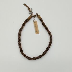 Jan Michaels Brown Braided Necklace